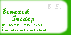 benedek smideg business card